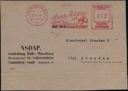 NAUMBURG (SAALE)/ 1/ Werde Mitglied/ Der NSV/ NSDAP../ Amt Für Volkswohlfahrt 1944 (22.6.) AFS (NSV-Monogr.) Vordr.-Vord - Sonstige & Ohne Zuordnung