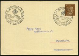 BITTERFELD/ Wehrkampftag/ SA-Standarte 12 Kreissportamt KdF 1942 (20.9.) SSt (NS-Abzeichen) Auf PP 3 Pf. Hitler, Braun ( - Autres & Non Classés