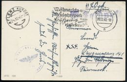 BRESLAU 1/ N/ Weihnachts=u./ Neujahrspost/ Frühzeitig/ Einliefern! 1940 (20.12.) MWSt (Lichterzweig) + Hs.: "SS Feldpost - Andere & Zonder Classificatie