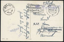 BRESLAU 1/ N/ Weihnachts=u./ Neujahrspost/ Frühzeitig/ Einliefern! 1940 (20.12.) MWSt (Lichterzweig) + Hs.: "SS Feldpost - Other & Unclassified