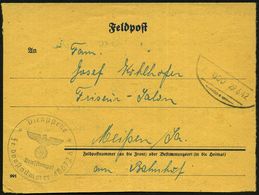 DEUTSCHES REICH 1942 (29.6.) Stummer Bahn-Oval = Tarnstempel (oberer Teil Entfernt) + Viol. 1K-HdN: Feldpostnr. 46672 =  - Andere & Zonder Classificatie