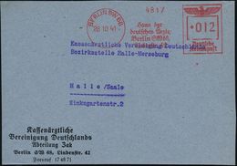 BERLIN SW/ 19/ Haus Der/ Deutschen Ärzte.. 1935 (12.9.) AFS Auf Kleiner Dienst-Vorderseite: Verband Der Ärzte Deutschlan - Andere & Zonder Classificatie