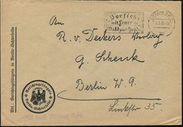Berlin-Lichterfelde 1935 (3.5.) Dienst-Bf.: Gerichtsgefängnis Berlin-Lichterfelde (preuss. NS-Adler "Gott Mit Uns!") + V - Altri & Non Classificati