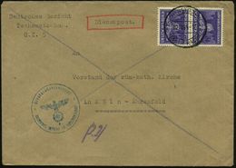 GENERALGOUVERNEMENT 1944 (2.10.) 12 Gr. Dienst, Reine MeF: Paar, 2K: TSCHENSTOCHAU/(DISTR. KRAKAU) + Blauer HdN: DEUTSCH - Andere & Zonder Classificatie