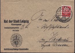 LEIPZIG/ C4/ *m/ MM/ MESSESTADT 1935 (3.5.) HWSt Auf EF 12 Pf. Hindenbg. Mit Behörden-Lochung "R L" = R At Der Stadt Lei - Other & Unclassified