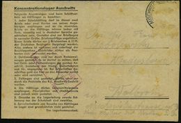 AUSCHWITZ (OBERSCHLES) 1944 (5.3.) Grauweißer Vordr.-Faltbf.: Konzentrationslager Auschwitz Mit 6 Bestimmungen Der Lager - Altri & Non Classificati