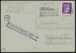BÖHMEN & MÄHREN /  DEUTSCHES REICH 1944 (30.8.) KZ Theresienstadt, Lagerkarte Mit Hs. Abs., Zensur-Paraphe + Viol. 2L: R - Altri & Non Classificati