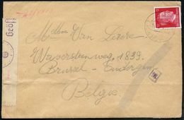 BERLIN-KÖPENICK 2/ Q 1942 (17.8.) 2K-Steg Auf EF 12 Pf. Hitler + OKW-Zensurstreifen U. Viol. Ma-ZensurSt. "c" (= Köln, R - Sonstige & Ohne Zuordnung