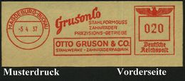 MAGDEBURG-BUCKAU/ GrunonCo/ STAHLFORMGUSS..OTTO GRUSON & CO.. 1937 (5.4.) AFS, Reichspost-Archivmuster "Reichsadler" Mit - Andere & Zonder Classificatie