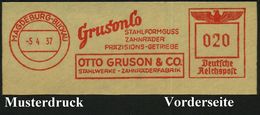 MAGDEBURG-BUCKAU/ GrunonCo/ STAHLFORMGUSS..OTTO GRUSON & CO.. 1937 (5.4.) AFS, Reichspost-Archivmuster "Reichsadler" Mit - Otros & Sin Clasificación