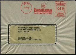 SUHL/ G/ GUSTLOFF-WERKE/ WAFFENWERK SUHL.. 1941 (21.1.) Seltener AFS = Monogramm-Logo "G" (leichte Knitter Durch Folienf - Otros & Sin Clasificación