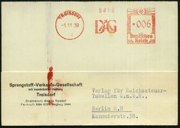 TROISDORF/ D A G 1939 (1.11.) AFS = D Yamit-Actien-Ges. Vormals Alfred Nobel , Klar Gest. Firmen-Vordr.Kt. (links Farbre - Autres & Non Classés