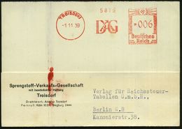 TROISDORF/ D A G 1939 (1.11.) AFS = D Yamit-Actien-Ges. Vormals Alfred Nobel , Klar Gest. Firmen-Vordr.Kt. (links Farbre - Sonstige & Ohne Zuordnung