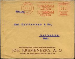 WIEN 130/ BESSER SEHEN-BESSER HÖREN/ TUNGSRAM/ LAMPEN/ TUNGSRAM/ RÖHREN 1940 (19.9.) AFS "Reichsadler", TUNGRSRAM = Brit - Sonstige & Ohne Zuordnung