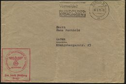 BERLIN N 4/ An/ Vermeidet/ RUNDFUNK-/ STÖRUNGEN! 1939 (30.8.) MWSt + Roter Ra.: Annahmestelle I Für Offiziersanwärter De - Andere & Zonder Classificatie