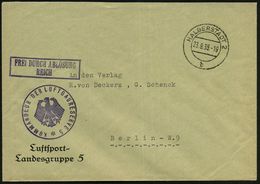 HALBERSTADT 2/ B 1935 (23.9.) 2K-Steg + Viol. Ra.2: FREI DURCH ABLÖSUNG/REICH + 1K-HdN: KOMMANDEUR DER LUFTGAU-RESERVE 5 - Other & Unclassified