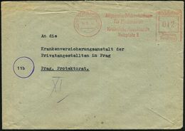 NEUNKIRCHEN (NIEDERDONAU)/ Allgem.Ortskrankekasse/ Für Niederdonau.. 1944 (19.6.) Seltener AFS Auf Fern-Bf. Ins Protekto - Andere & Zonder Classificatie