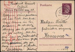 TRIFAIL 1/ D 1943 (15.6.) 2K-Steg = Südsteiermark (Slowenien) + Roter Band-Zensur-Stpl. "Geprüft" = Wien (Rie.G-25 , + 1 - Altri & Non Classificati