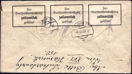 10 WIEN 77/ 1d 1938 (8.12.) österr. 1K-Steg, Rs. Auf Devisen-Zensurzettel: Zur/Devisenüberwachung/..geöffnet (rs.) = Deu - Autres & Non Classés