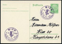 WIEN/ 10.-30.Juni/ Deutsche Kolonialausstellung 1940 (21.6.) Violetter SSt = NS-Kolonialflagge , Klar Gest. Inl.-Kt. (Bo - Altri & Non Classificati