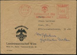 WIEN 8/ Reichsnährstand/ Blut U.Boden/ Kreisbauernschaft Wien.. 1943 (16.7.) AFS = NS-"Blut- U. Boden"-Logo , Motivgl. P - Andere & Zonder Classificatie