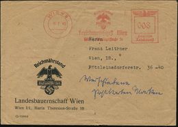 WIEN 8/ Reichsnährstand/ Blut U.Boden/ Kreisbauernschaft Wien.. 1943 (16.7.) AFS = NS-"Blut- U. Boden"-Logo , Motivgl. P - Otros & Sin Clasificación