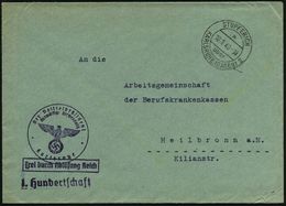 STUPFERICH/ A/ über/ KARLSRUHE (BADEN) 1940 (10.1.) 2K-Steg = PSt. I + Ra.: FdAR + 1K-HdN: Der Polizeipräsident/ Aus-wär - Guerre Mondiale (Seconde)
