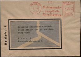 WIEN 72/ */ Reichsbank-/ Hauptstelle/ Wien 1.. 1941 (Jan.) AFS Klar Auf Dienst-Reichsbank = Die Reichsbank Diente Zur Au - Guerre Mondiale (Seconde)