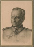 DEUTSCHES REICH 1940 (ca.) S/w.-Künstler-Ak. Nr.8: Generalfeldmarschall Von Kluge (ab 19.7.1940) Ungebr., Rs. Hs. Zusatz - Guerre Mondiale (Seconde)