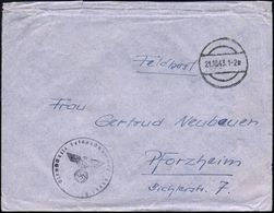 DEUTSCHES REICH 1943 (21.10.) Stummer 1K-Steg = Tarnstempel + Schw. 1K-HdN Fp.Nr. 59869 = Sturmgeschütz Abt. 261, Rußlan - Guerre Mondiale (Seconde)