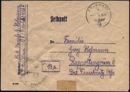 DEUTSCHES REICH 1944 (14.10.) 1K: FELDPOST/b/--- + Schw. 1K-HdN: Fp. Nr. 31 151 E = Stab Art. Rgt. 369 (kroatisch) + Hs. - Guerre Mondiale (Seconde)