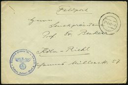 DT.BES.GRIECHENLAND 1942 (31.8.) Stummer 2K = Tarnstempel + Bl. 1K-HdN: Dienststelle Feldpost Nr.L 34 861/Lg.PA Wien = K - Guerre Mondiale (Seconde)