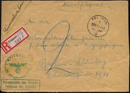 DT.BES.JUGOSLAWIEN 1943 (7.5.) 1K: FELDPOST/b/251 + Provis. Feldpost-RZ Mit Hs. Nr. "251 / B" = Fp.-Amt 54, 1. Gebirgs-D - Guerre Mondiale (Seconde)