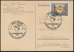 DT.BES.NIEDERLANDE 1943 (10.1.) SSt: DEN HAAG/DDNL/TAG DER BRIEFMARKE (Merkurkopf) Auf EF 6 + 24 Pf. "Tag Der Briefmarke - Guerre Mondiale (Seconde)
