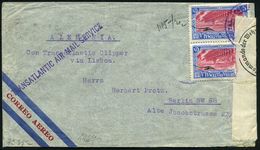 GUATEMALA 1940 (2.9.) 15 C. Flp. + Rs. 2x 2C Orchidee, 1/2 C. Maya-Kalender Etc. + Viol. 1L: TRANSATLANTIC AIR MAIL SERV - WW2