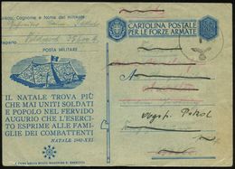 ITALIEN /  DEUTSCHES REICH 1943 (2.2.) Deutscher 1K: FELDPOST + Hs. Abs. "Feldpost 35 600" = 2. Kranken-Kfz.-Zug 68 In R - Guerre Mondiale (Seconde)