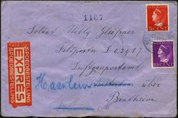 NIEDERLANDE 1940 (27.9.) Juliane 7 1/2 C. U. 10 C. Auf FP.-Bf. An Deutsche Feldpost Nr. L 02417 (LGPA Haarlem über Benth - WW2