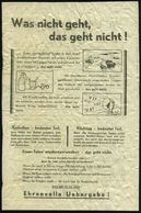 U.S.A. 1944 Deutsch-sprachiges Flugblatt: Was Nicht Geht, Das Geht Nicht!.. Einen Toten Wiederzuerwecken - Das Geht Nich - Guerre Mondiale (Seconde)