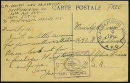 U.S.A. /  ALGERIEN 1943 (9.1.) 1K: U.S. ARMY POSTAL SERVICE/A.P.O. + Hs. Abs.: "..751st Chemical Co./ 12th Air Force/ Ap - Guerre Mondiale (Seconde)