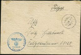 Büsum 1942 (18.3.) Stummer 1K-Gitter = Tarnstempel Wesselbüren + Bl. 1K-HdN: Flakartillerie-Schießplatz/..Büsum , Rs. Hs - Seconda Guerra Mondiale