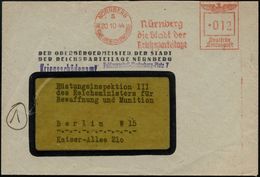 NÜRNBERG/ 5/ DSDR/ Die Stadt Der/ Reichsparteitage 1944 (20.10.) AFS + Viol. 1L: Kriegsschädenamt.. , Dienst-Fern-Bf.: D - Guerre Mondiale (Seconde)