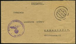 DEUTSCHES REICH 1943/44 2x Stummer 2K-Steg = Tarnstempel U. 1x 1K: FELDPOST/b/--- U. 2x Viol., 1x Blauer 1K-HdN: Feldpos - Seconda Guerra Mondiale