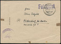 RUDOLSTADT/ O 1945 (17.3.) 2K-Steg + Viol. 1K: Wehrmacht/Briefstempel (unten Undeutl.), Rs. Viol. 2L: (15) Rudolstadt-Th - WO2