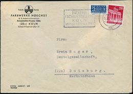 KÖLN 1/ Ma/ BÄCKEREI/ FACHAUSSTELLUNG 1949 (28.7.) MWSt Auf Dienst-Bf.: FARBWERKE HOECHST/U.S. Administration/ Arzneimit - Seconda Guerra Mondiale
