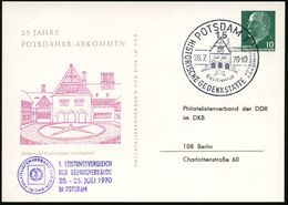 15 POTSDAM 1/ Cecilienhof/ HISTOR.GEDENKSTÄTTE/ POTSDAMER/ ABKOMMEN 1970 (28.7.) SSt = Portal Schloß Cecilienhof , Motiv - WW2