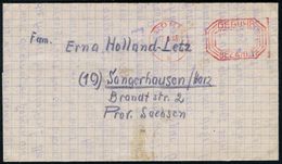 Bonn /  Staumühle Bei Paderborn 1947 (17.6.) Seltener PFS: BONN/b/GEBÜHR/BEZAHLT (Achteck Ohne Wertangabe) + Rs. Abs.: 5 - Rifugiati