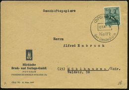 (2) POTSDAM 1/ Helft/ Den Umsiedlern 1947 (12.11.) HWSt , "Umsiedler" = SBZ-Euphemismus Für Vertriebene Aus Rücksicht Au - Flüchtlinge