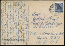 GARMISCH-PARTENKIRCHEN 2/ N 1947 (11.3.) 2K-Steg + Viol. Zensur-2K: Internierungs- U. Arbeitslager Moosburg/Brief/ Zensu - Andere & Zonder Classificatie