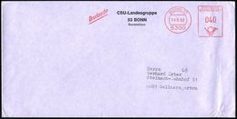 5300 BONN 17 1982 AFS Ohne Werbeeinsatz + Zudruck: CSU-Landesgruppe..Bundeshaus (statt Werbeklischee!) Nur Kurze Zeit!,  - Altri & Non Classificati