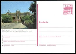 8000 MÜNCHEN 85/ BAYERISCHER/ LAND TAG 1989 (10.8.) HWSt = Maximilianeum (Landtag) Und BiP 60 Pf. Burgen, Lilarot: Maxim - Autres & Non Classés